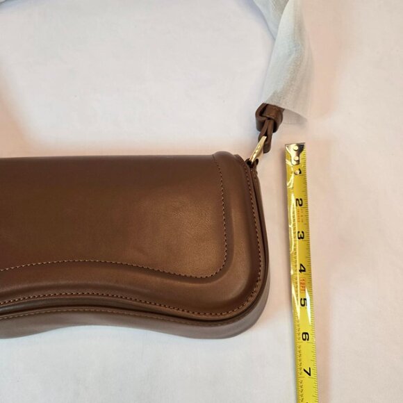 Women Shoulder Purse Vintage/Trendy Bag- Small Tote Handbag - Brown - Picture 9 of 11